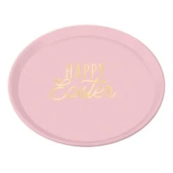 AMSCAN 14 In. Happy Easter Round Coupe Platter (4-Pack)