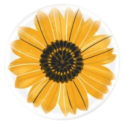 AMSCAN 13 In. Fall Melamine Sunflower Charger (4-Pack)