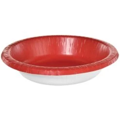 AMSCAN 20 Oz. Apple Red Paper Bowls (100-Piece)