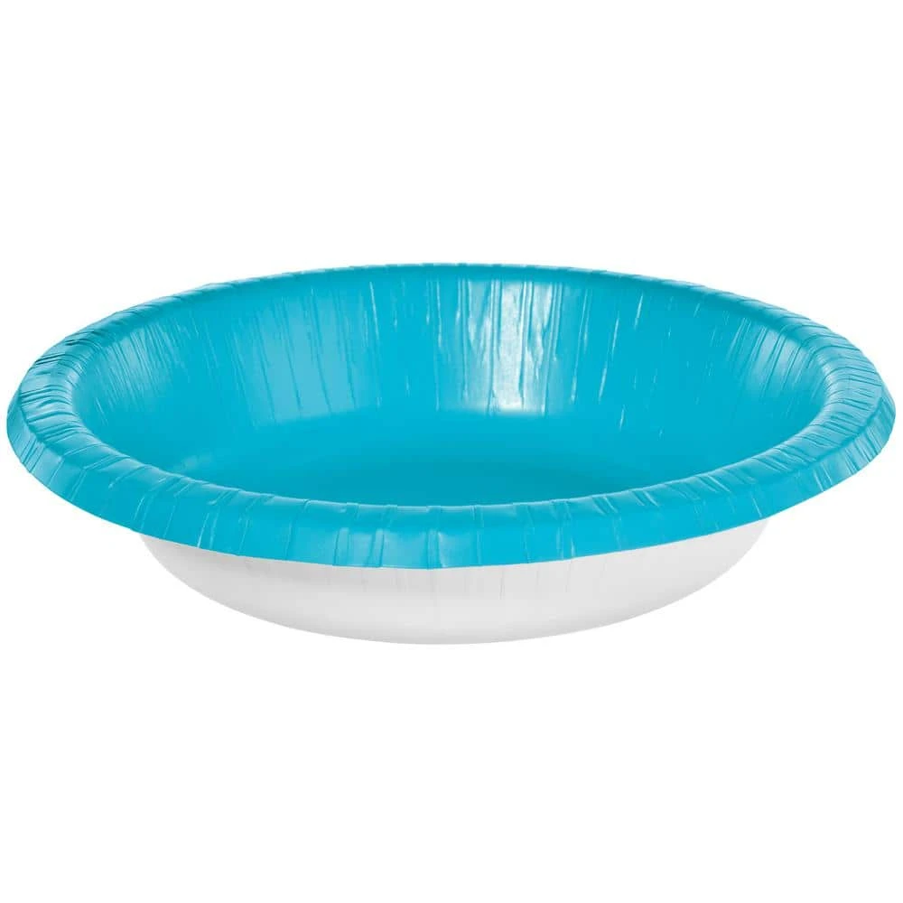 AMSCAN 20 Oz. Caribbean Blue Paper Bowls (100-Piece) 1 AMSCAN 20 Oz. Caribbean Blue Paper Bowls (100-Piece)