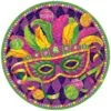 AMSCAN Masquerade 7 In. X 7 In. Prismatic Mardi Gras Plates (5-Pack, 8-Count)