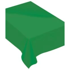 AMSCAN 80 In. X 60 In. Festive Green Fabric Everyday Table Cover (2-Pack)