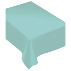 AMSCAN 80 In. X 60 In. Robin's Egg Blue Fabric Everyday Table Cover (2-Pack)