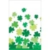 AMSCAN Blooming Shamrock 54 In. X 102 In. Plastic St. Patrick's Day Table Cover (3-Pack)