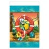 AMSCAN Summer 96 In. X 54 In. Multi-Color Plastic Margaritaville Table Cover (3-Pack)