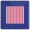 AMSCAN 10 In. X 10 In. American Classic Square Paper Plate (8-Count, 5-Pack)