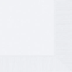 AMSCAN 5 In. X 5 In. Frosty White Beverage Napkins (600-Piece)
