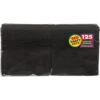 AMSCAN Big Party Pack 6.5 In. X 6.5 In. Black Paper Birthday Lunch Napkin (125-Count, 4-Pack)