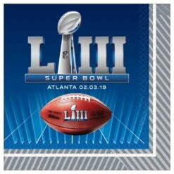 AMSCAN 5 In. Super Bowl LIII Beverage Napkins (2-Pack)