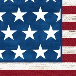 AMSCAN 5 In. X 5 In. Americana Beverage Napkin (100-Count, 2-Pack)