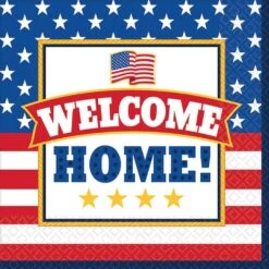 AMSCAN 6.5 In. X 6.5 In. Welcome Home Luncheon Napkins (36-Count, 3-Pack)