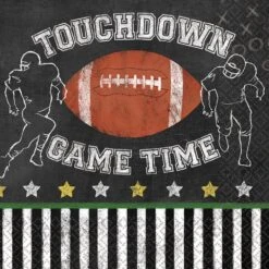 AMSCAN Football Game Time 6.5 In. X 6.5 In. X 0.1 In. Multi-Color Paper Lunch Napkins (3-Pack)