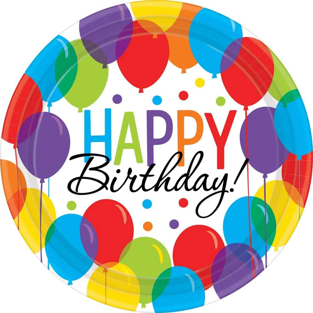 AMSCAN 9 In. Big Party Pack Balloon Bash Round Paper Plates (60-Piece) 1 AMSCAN 9 In. Big Party Pack Balloon Bash Round Paper Plates (60-Piece)