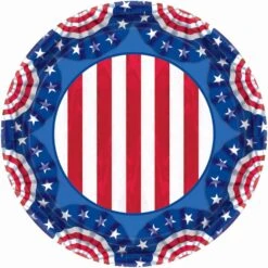 AMSCAN 9 In. X 9 In. American Pride Plates (60-Count)
