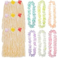 AMSCAN Adult Luau Hula Skirt Accessory Kit For 6 Guests