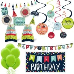 AMSCAN Multi-Color Birthday Decorating Kit (39-Piecs)