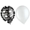 AMSCAN 12 In. Black Graduation Balloons (4-Pack)