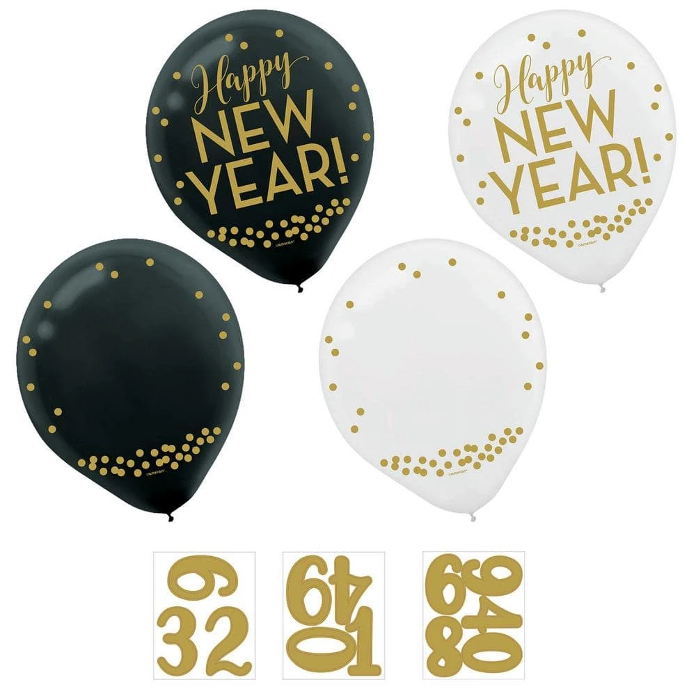 AMSCAN 0.3 In. Customize Able New Year's Countdown Latex Balloons 1 AMSCAN 0.3 In. Customize Able New Year's Countdown Latex Balloons