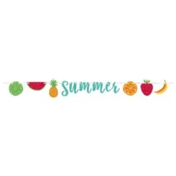 AMSCAN 12 Ft. X 7 In. Summer Luau Fruit Ribbon Letter Banner (3-Pack)