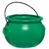 AMSCAN 6 In. St. Patrick's Day Green Plastic Pot Of Gold Cauldron (3-Pack)