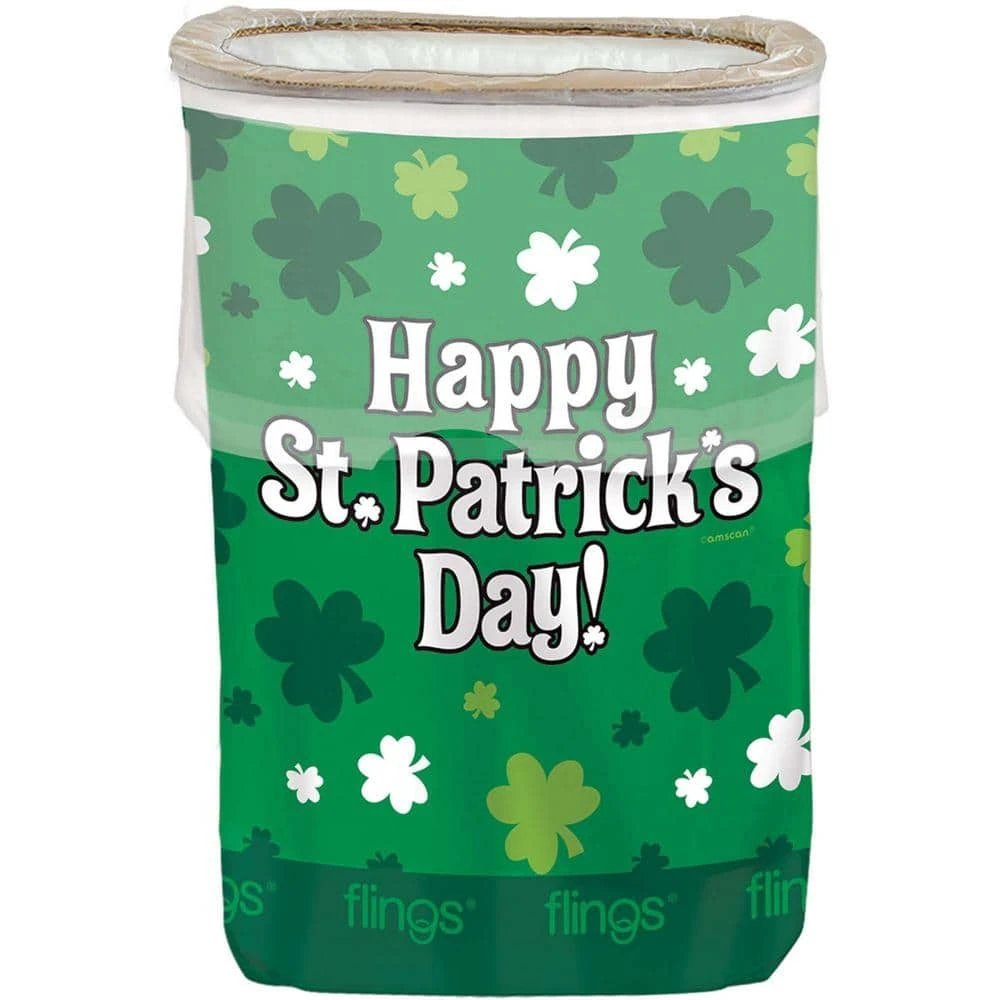 AMSCAN 22 In. X 15 In. Happy St. Patrick's Day Plastic Pop Up Trash Bin (3-Pack) 1 AMSCAN 22 In. X 15 In. Happy St. Patrick's Day Plastic Pop Up Trash Bin (3-Pack)