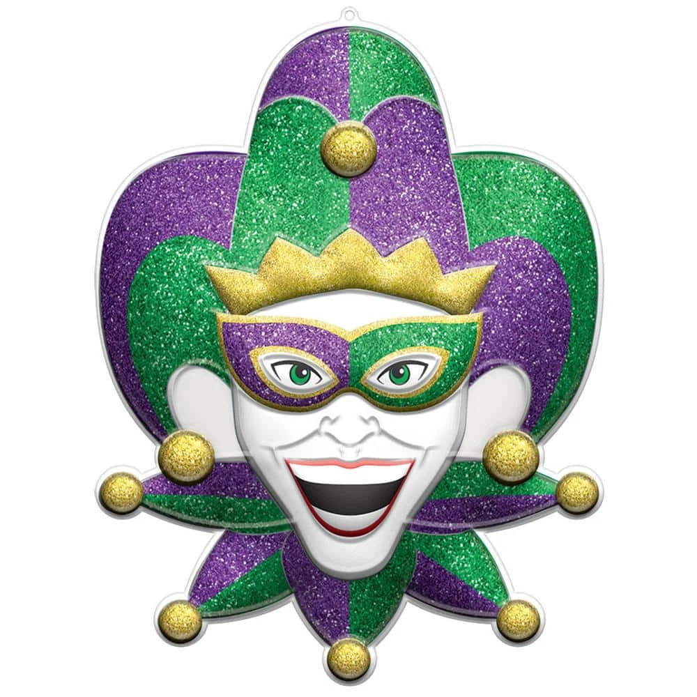 AMSCAN 28 In. Mardi Gras Plastic Jester 3D Decoration (2-Pack) 1 AMSCAN 28 In. Mardi Gras Plastic Jester 3D Decoration (2-Pack)