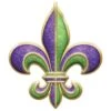 AMSCAN 26 In. Mardi Gras Plastic Fleur De Lis 3D Decoration (2-Pack)