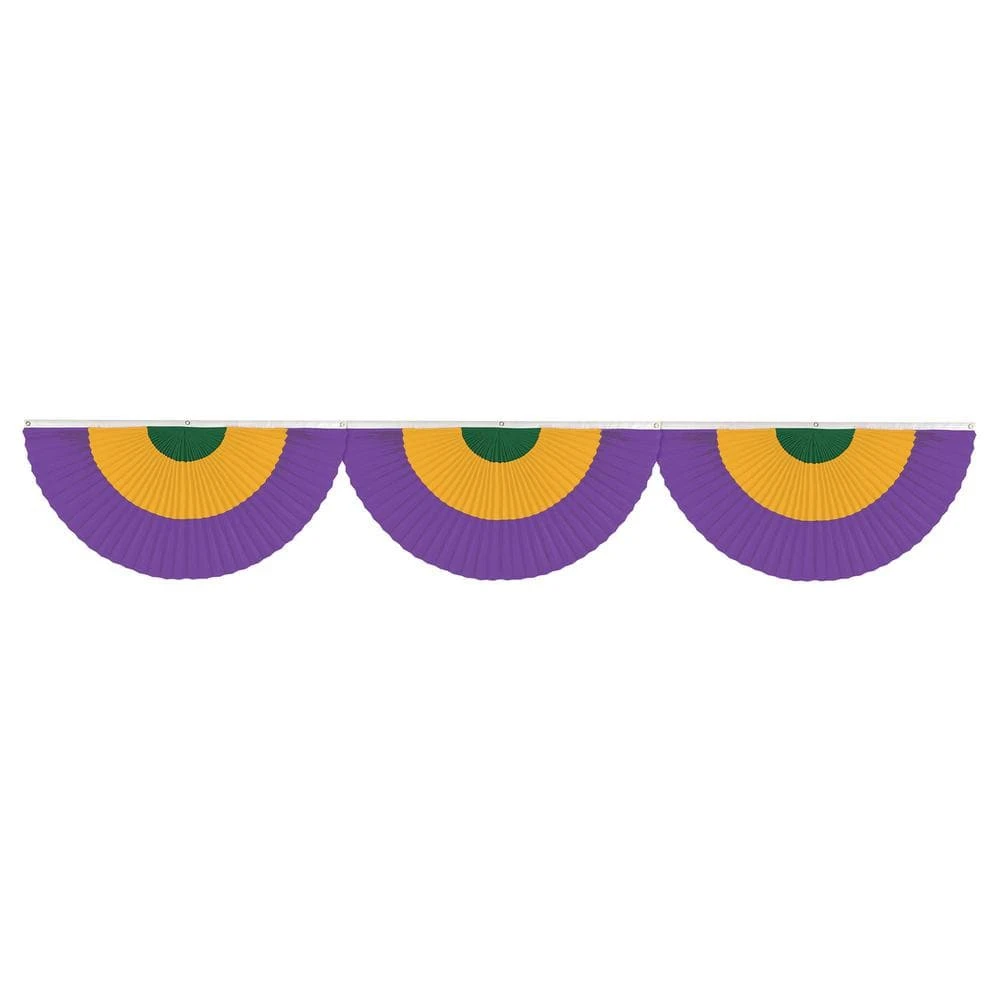 AMSCAN 18 In. X 36 In. Mardi Gras Bunting 1 AMSCAN 18 In. X 36 In. Mardi Gras Bunting