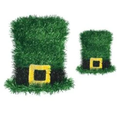 AMSCAN 8 In. And 4.75 In. St. Patrick's Day 3D Tinsel Top Hat (8-Count)