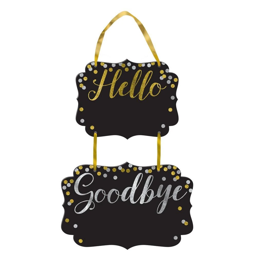 AMSCAN New Year's 14 In. Hello, Goodbye Chalkboard (4-Pack) 1 AMSCAN New Year's 14 In. Hello, Goodbye Chalkboard (4-Pack)