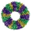 AMSCAN 17 In. Mardi Gras Jumbo Tinsel Wreath (2-Pack)