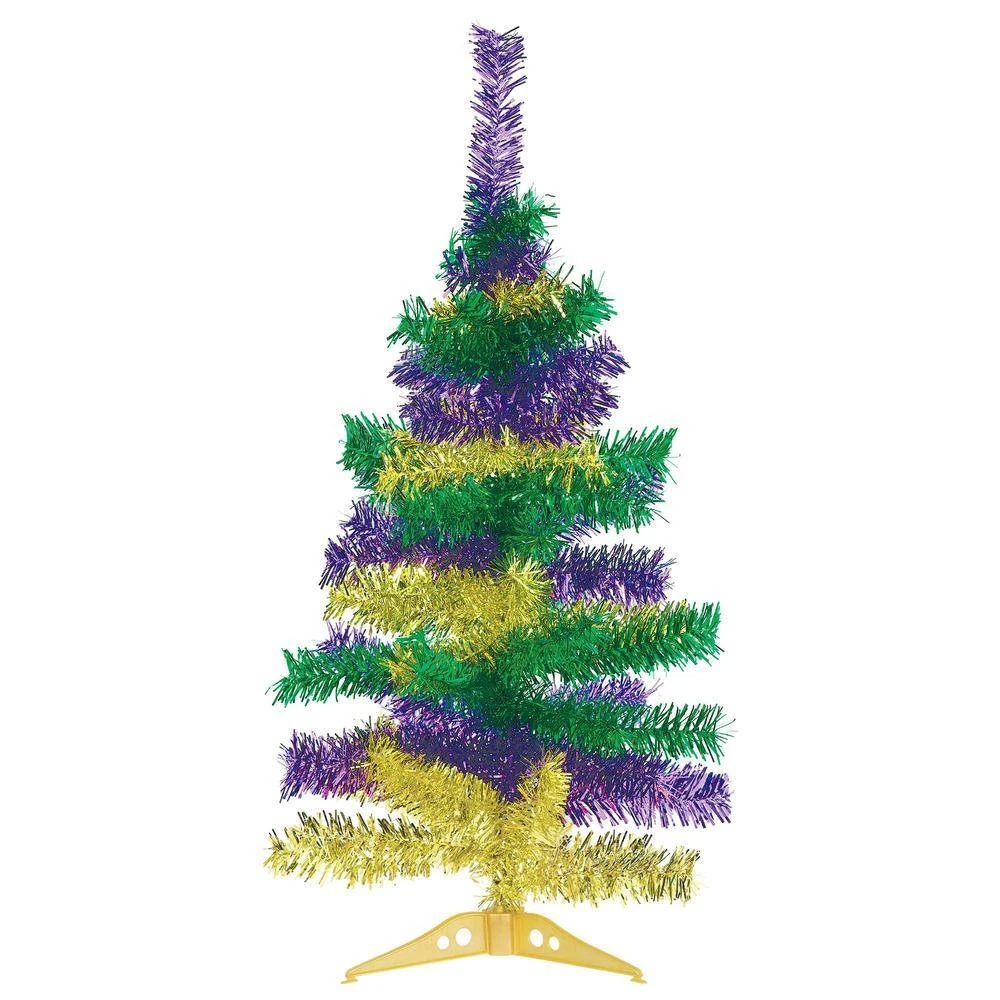 AMSCAN 18 In. Mardi Gras Wire Tinsel Tree (2-Pack) 1 AMSCAN 18 In. Mardi Gras Wire Tinsel Tree (2-Pack)