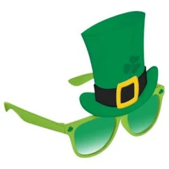 AMSCAN Plastic Leprechaun Hat St. Patrick's Day Sunglasses (2-Pack)