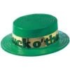 AMSCAN Green And Gold Plastic Irish St. Patrick's Day Skimmer Hat (6-Pack)
