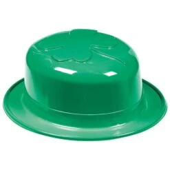 AMSCAN Green Plastic Shamrock Molded St. Patrick's Day Derby (10-Pack)