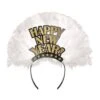 AMSCAN New Year's 12 In. Gold Deluxe Feather Tiara (3-Pack)