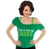 AMSCAN Green Cotton Poly Blend I'm A Wee Bit Irish St. Patrick's Day Adult T-Shirt