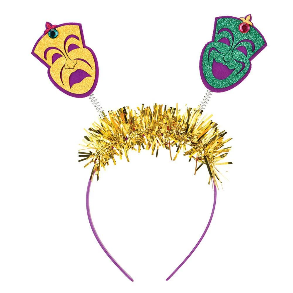 AMSCAN Green, Purple And Gold Comedy And Tragedy Mardi Gras Head Bopper (4-Pack) 1 AMSCAN Green, Purple And Gold Comedy And Tragedy Mardi Gras Head Bopper (4-Pack)