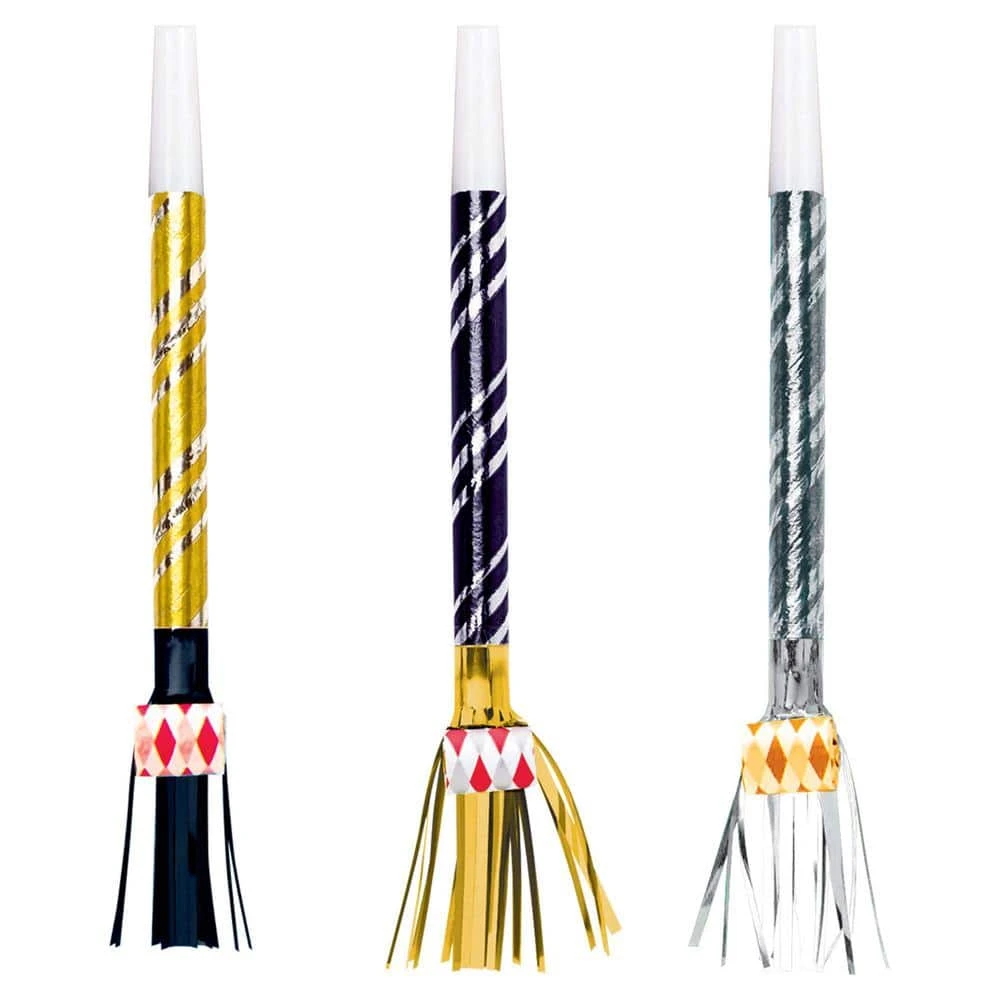 AMSCAN New Year's 17 In. Black, Silver And Gold Deluxe Blowouts (24-Count, 2-Pack) 1 AMSCAN New Year's 17 In. Black, Silver And Gold Deluxe Blowouts (24-Count, 2-Pack)