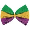 AMSCAN Green, Purple And Gold Sequin Mardi Gras Giant Bow Tie (4-Pack)