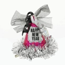 AMSCAN New Year's 3 In. Jewel Tone Cone Hat Hair Clip (4-Pack)