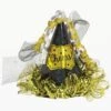 AMSCAN New Year's 3 In. Black, Silver And Gold Cone Hat Hair Clip (4-Pack)