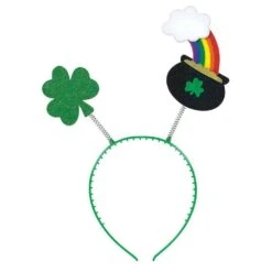 AMSCAN Plastic And Fabric Pot Of Gold St. Patrick's Day Head Bopper (4-Pack)