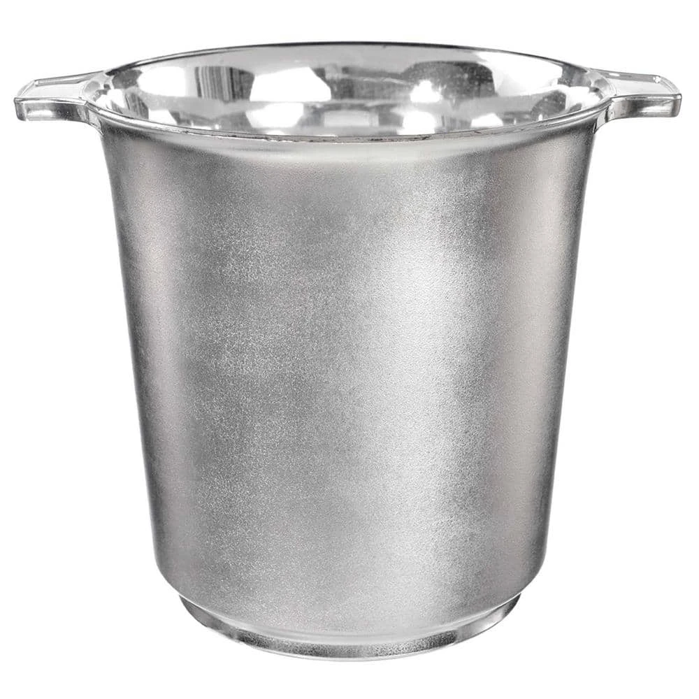 AMSCAN 8.5 In. H X 8 In. Dia Silver Plastic Ice Bucket (2-Pack) 1 AMSCAN 8.5 In. H X 8 In. Dia Silver Plastic Ice Bucket (2-Pack)