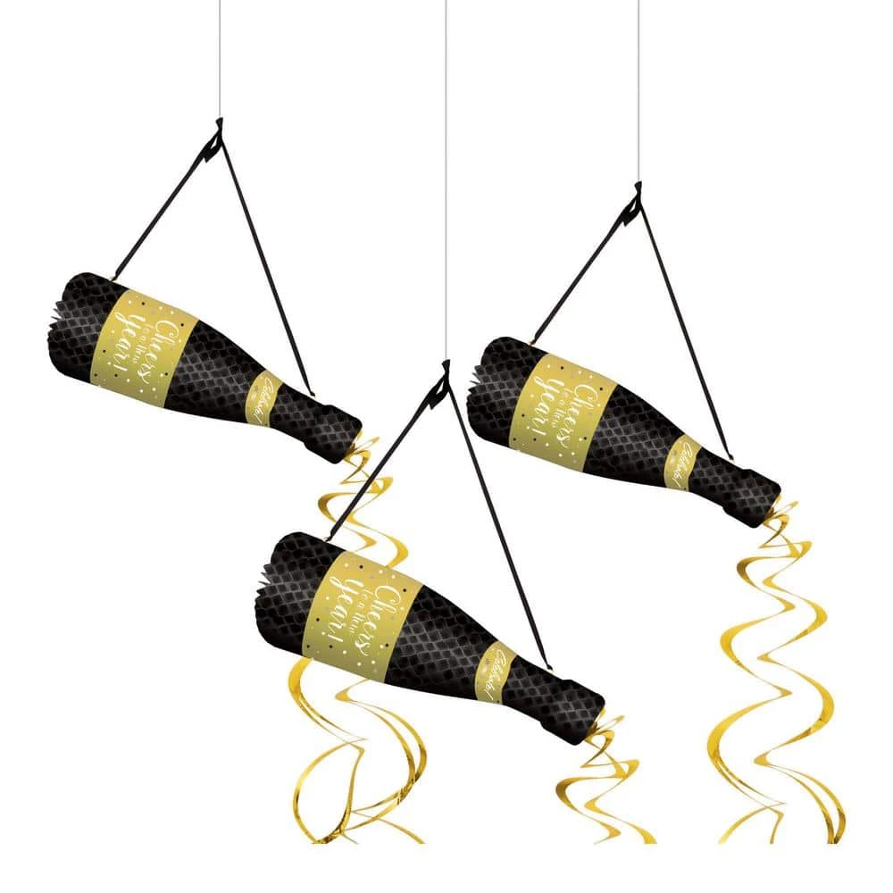 AMSCAN New Year's 25.25 In. Bottle Hanging Decoration (3-Count, 2-Pack) 1 AMSCAN New Year's 25.25 In. Bottle Hanging Decoration (3-Count, 2-Pack)