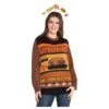 AMSCAN Adult Thanksgiving Leftovers Are For Quitters Ugly Sweater In Small/Meadium