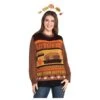 AMSCAN Adult Thanksgiving Leftovers Are For Quitters Ugly Sweater In Large/X-Large