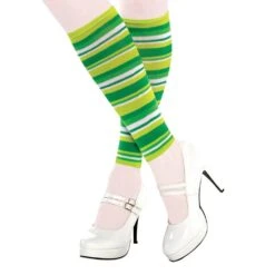 AMSCAN Green Striped St. Patrick's Day Adult Leg Warmers (2-Count, 3-Pack)