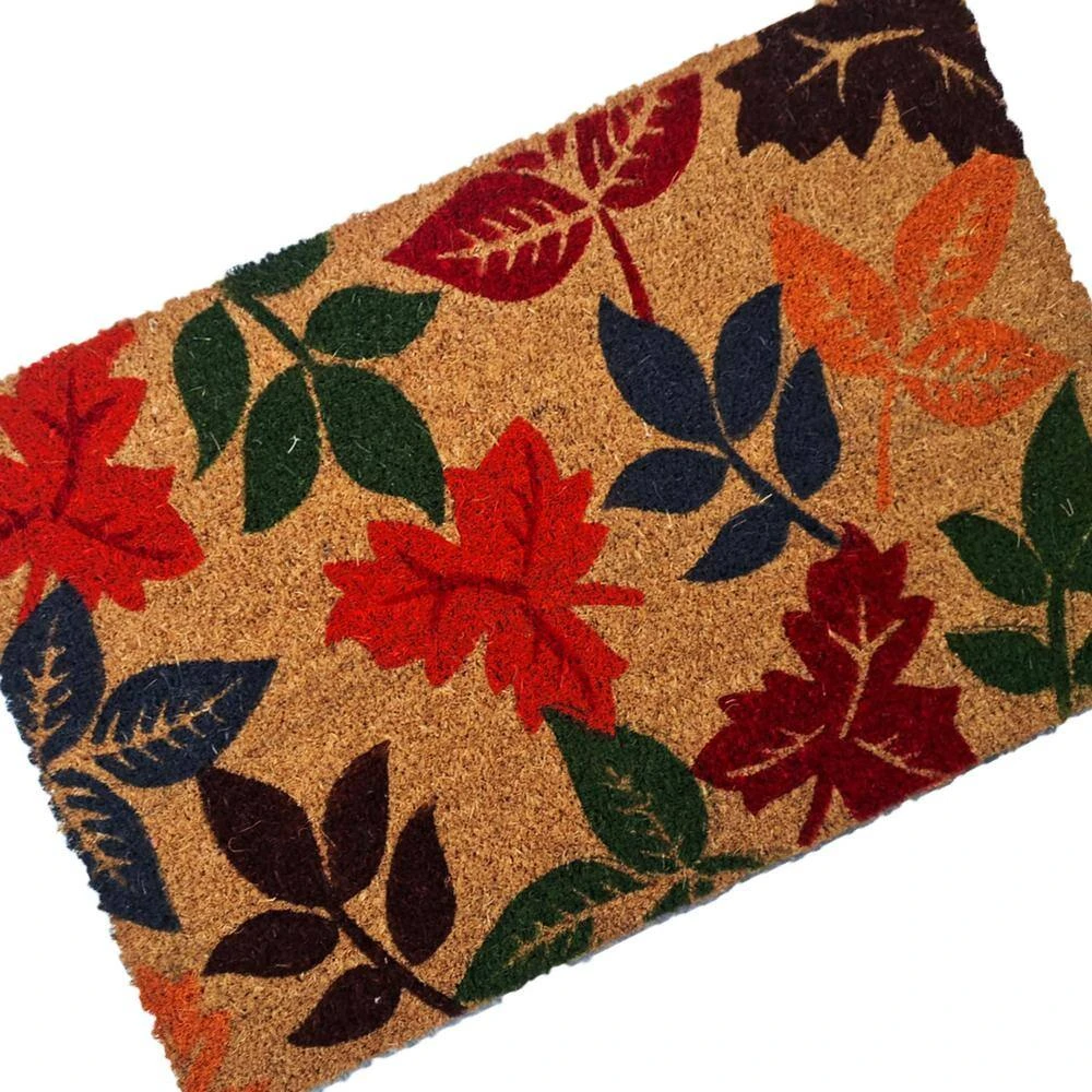 Welcome Leaves Multi 18 In. X 30 In. Coir Non-Slip Indoor Outdoor Door Mat 6 Welcome Leaves Multi 18 In. X 30 In. Coir Non-Slip Indoor Outdoor Door Mat - Image 6