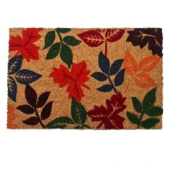 Welcome Leaves Multi 18 In. X 30 In. Coir Non-Slip Indoor Outdoor Door Mat 10 Welcome Leaves Multi 18 In. X 30 In. Coir Non-Slip Indoor Outdoor Door Mat -The Home Depot Shop beige colored leaves first concept inc fall doormats fc 72908 c3 1000